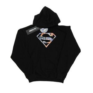 DC Comics Womens/Ladies Superman Floral Logo 2 Hoodie / Black